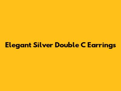 Elegant Silver Double C Earrings