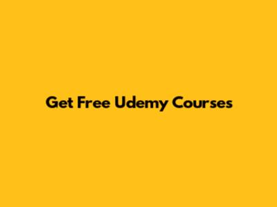 Get Free Udemy Courses