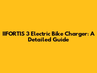 IIFORTIS 3 Electric Bike Charger: A Detailed Guide