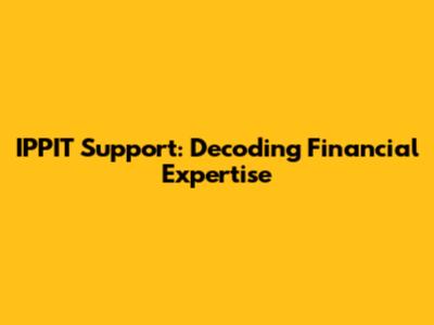 IPPIT Support: Decoding Financial Expertise