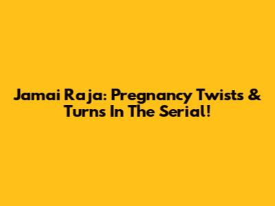Jamai Raja: Pregnancy Twists & Turns In The Serial!