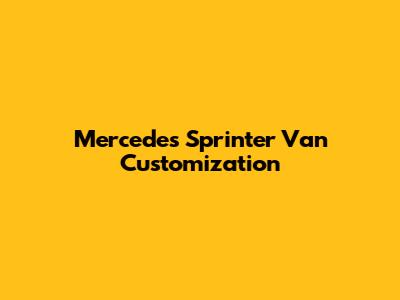 Mercedes Sprinter Van Customization