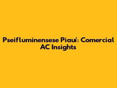 Pseifluminensese Piauí: Comercial AC Insights