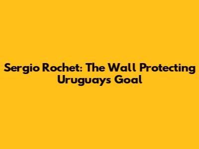 Sergio Rochet: The Wall Protecting Uruguay's Goal