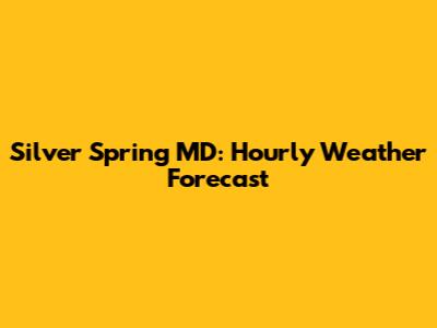 Silver Spring MD: Hourly Weather Forecast
