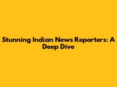Stunning Indian News Reporters: A Deep Dive