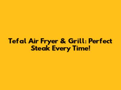 Tefal Air Fryer & Grill: Perfect Steak Every Time!
